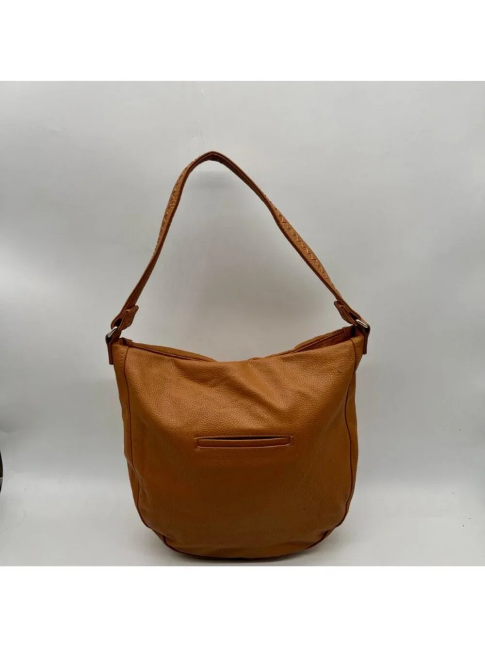 Thirty-One Tan Pebbled Faux Leather Hobo Bag